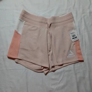 Reebok pink sweat shorts NWT